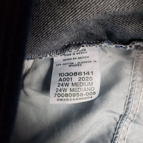 Lee Tapered Leg Jeans Womens Plus 24W Mid Rise Relaxed Fit Dark Wash - Picture 10 of 10